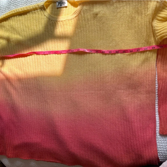 Show Me Your Mumu women’s ombre oversized knit sweater small pink yellow orange - Picture 6 of 6